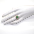 Antique jewelry - Diamond and Emerald Pompadour Ring