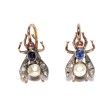 Antique jewelry - Fly Diamond Earrings
