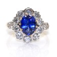 Recent jewelry - Diamond and Sapphire Pompadour Ring