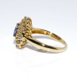 Antique jewelry - Sapphire and Diamond Flower Ring