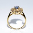 Antique jewelry - Sapphire and Diamond Flower Ring