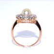Antique jewelry - Pompadour Natural Pearl and Diamond Ring
