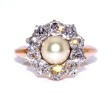 Antique jewelry - Pompadour Natural Pearl and Diamond Ring