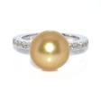 Recent jewelry - Gold Pearl Ring 