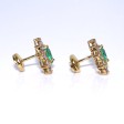 Antique jewelry - Diamond and Emerald Vintage Earrings