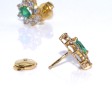 Antique jewelry - Diamond and Emerald Vintage Earrings