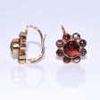 Antique jewelry - Garnet Dormeuses Daisy Earrings