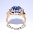 Engagement rings - Diamond and Sapphire Pompadour Ring
