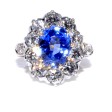 Engagement rings - Diamond and Sapphire Pompadour Ring