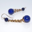 Antique jewelry - Antique Diamond and Lapis Earrings