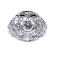 Antique jewelry - Diamond Art Deco Dome Ring