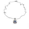 Antique jewelry - Daisy Sapphire and Diamond Pendant 