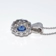 Antique jewelry - Daisy Sapphire and Diamond Pendant 