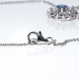 Antique jewelry - Daisy Sapphire and Diamond Pendant 