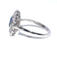 Antique jewelry - Art Deco Diamonds and Sapphire Cluster Ring