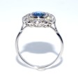 Antique jewelry - Art Deco Diamonds and Sapphire Cluster Ring