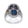 Antique jewelry - Art Deco Diamond and Sapphire Cluster Ring