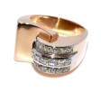 Antique jewelry - Diamond Asymmetrical Tank Ring