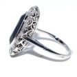 Antique jewelry - Art Deco Diamonds and Sapphire Cluster Ring