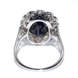 Antique jewelry - Art Deco Diamonds and Sapphire Cluster Ring
