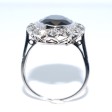 Antique jewelry - Art Deco Diamonds and Sapphire Cluster Ring