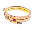Antique jewelry - Diamond and Ruby Cuff Bracelet