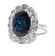 Antique jewelry - Art Deco Diamonds and Sapphire Cluster Ring