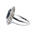 Antique jewelry - Art Deco Diamonds and Sapphire Cluster Ring