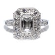 Engagement rings - Emerald Cut Diamond Ring 