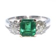 Recent jewelry - Trilogy Emerald and Diamond Ring 