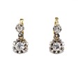 Antique jewelry - Dormeuses Diamond Earrings