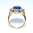 Engagement rings - Diamond and Sapphire Pompadour Ring