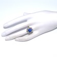 Engagement rings - Diamond and Sapphire Pompadour Ring