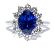 Engagement rings - Sapphire and Diamond Daisy Ring 