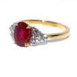 Engagement rings - Burmese Ruby and Diamond Ring