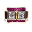 Antique jewelry - Diamond Tank Ring