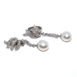 Antique jewelry - Diamond and Pearl Pendant Earrings