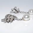 Antique jewelry - Diamond and Pearl Pendant Earrings