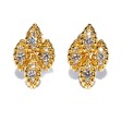 Antique jewelry - Gold Vintage Clip-on Earrings