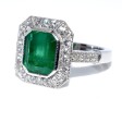 Engagement rings - Emerald and Diamond Ring 