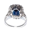 Antique jewelry - Art Deco Diamonds and Sapphire Cluster Ring