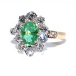 Engagement rings - Emerald Pompadour Ring