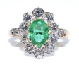 Engagement rings - Emerald Pompadour Ring