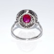 Antique jewelry - Art-Deco Burmese Ruby and Diamond Cluster Ring
