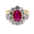 Engagement rings - Diamond and Ruby Pompadour Ring