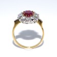 Engagement rings - Diamond and Ruby Pompadour Ring