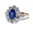 Engagement rings - Diamond and Sapphire Pompadour Ring