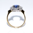 Engagement rings - Diamond and Sapphire Pompadour Ring