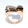 Antique jewelry - Diamond Asymmetrical Tank Ring