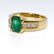 Engagement rings - Emerald and Diamond Vintage Ring